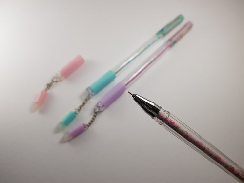 Stylo à friction Fleurs - Kiyyo